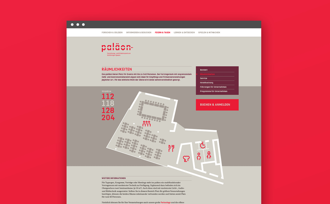 palaeon Website Raumplan