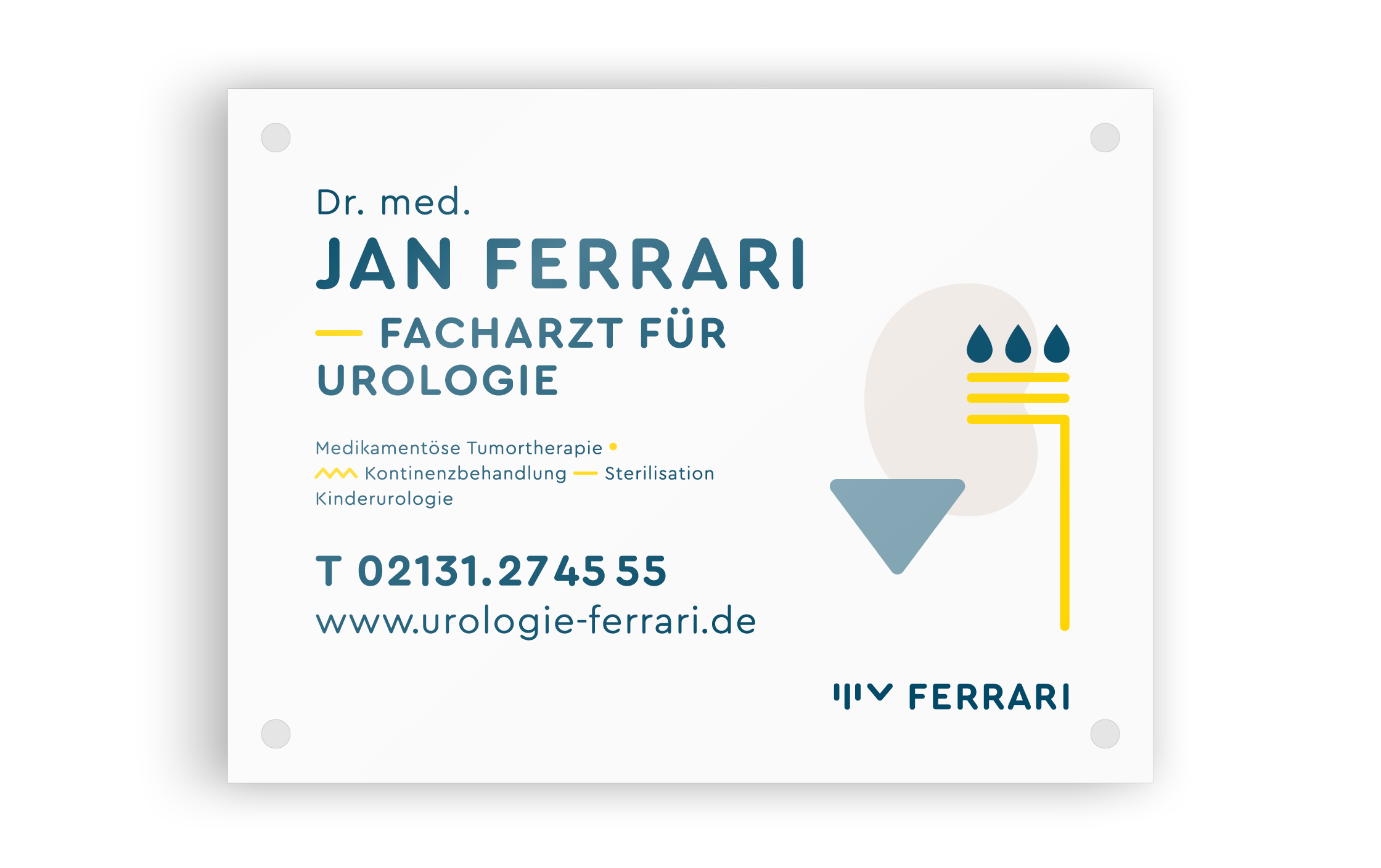 Dr. med. Ferrari Urologie Praxisschild