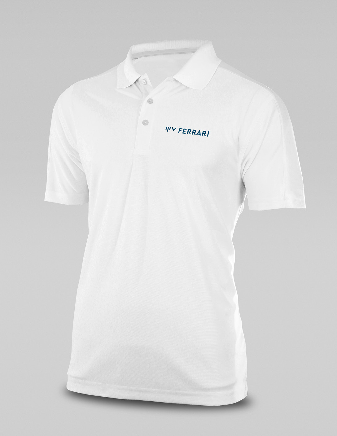 Als Merchandise haben wir ein weißes T-Shirt mit dem auffallenden, blauen Logo von Dr. Jan Ferrari versehen