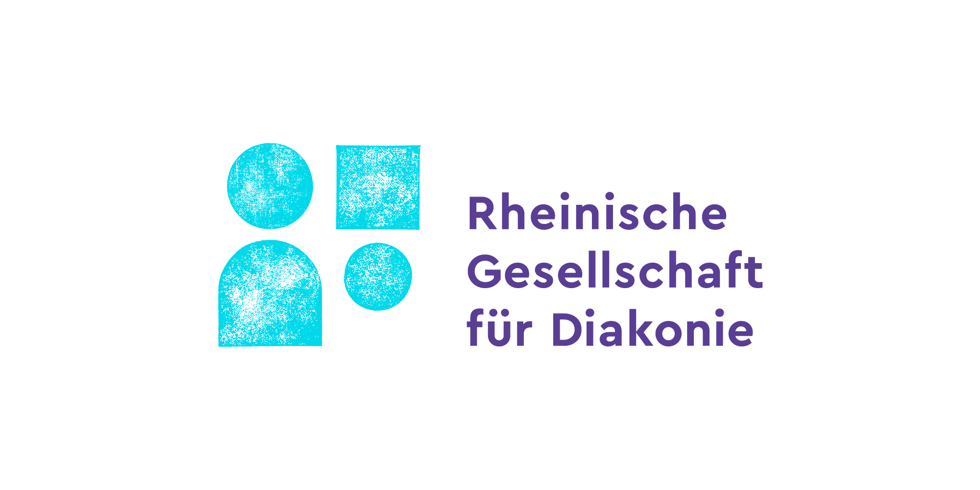 Das Logo der Rheinischen Gesellschaft für Diakonie in allen Farbvarianten